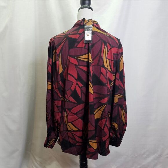 City Chic Vivian High Neck Floral Blouse Size XS/14 - Picture 11 of 12